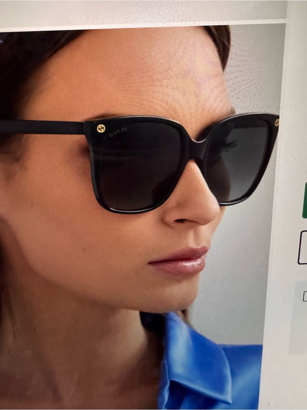 Gucci Black Cat-Eye Oversized Sunglasses GG0022S - Complete Set! Barely Worn